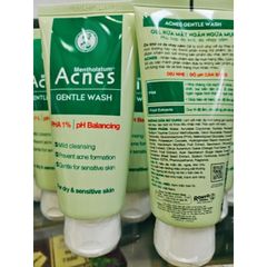 Gel Rửa Mặt Acnes Gentle Wash 100g - Sữa Rửa Mặt Ngăn Ngừa Mụn, Làm Sạch Sâu, Dành Cho Da Nhờn, Cảm Giác Thoải Mái
