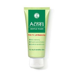 Gel rửa mặt Acnes Gentle Wash 100g - Ngừa mụn, làm sạch và cấp ẩm cho da khô, nhạy cảm, không chứa cồn, an toàn cho mọi loại da.