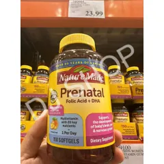 Bổ Sung Vitamin DHA Cho Bà Bầu Prenatal Nature Made Mỹ 150 Viên - Dinh Dưỡng Chất Lượng Từ Trái Cam DATE 2027