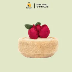 Bánh Tart Dâu Jellycat Amuseables Fleurette Tarte Aux Frases - Đồ Chơi Trẻ Em Đáng Yêu, Quà Tặng Chính Hãng, Không Có Hộp