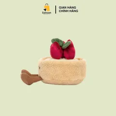 Bánh Tart Dâu Jellycat Amuseables Fleurette Tarte Aux Frases - Đồ Chơi Trẻ Em Đáng Yêu, Quà Tặng Chính Hãng, Không Có Hộp
