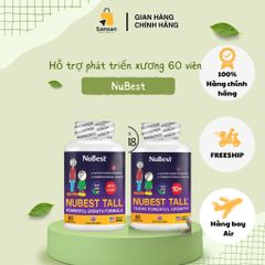 TPBVSK NuBest Tall New Look 10+ - Viên hỗ trợ phát triển chiều cao, xương và răng cho trẻ từ 5 đến 18 tuổi, 60 viên nhập khẩu Mỹ