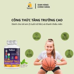 TPBVSK NuBest Tall New Look 10+ - Viên hỗ trợ phát triển chiều cao, xương và răng cho trẻ từ 5 đến 18 tuổi, 60 viên nhập khẩu Mỹ