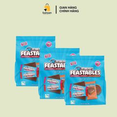 Kẹo Socola MrBeast Feastables Mix 3 Vị - Milk Chocolate, Milk Crunch, Creamy Peanut Butter Cup, 70 Thanh, 909gr - Nguyên Liệu Fairtrade, Hạn Sử Dụng Dài