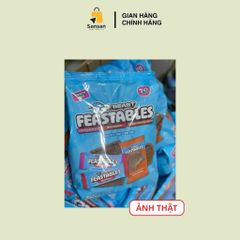 Kẹo Socola MrBeast Feastables Mix 3 Vị - Milk Chocolate, Milk Crunch, Creamy Peanut Butter Cup, 70 Thanh, 909gr - Nguyên Liệu Fairtrade, Hạn Sử Dụng Dài