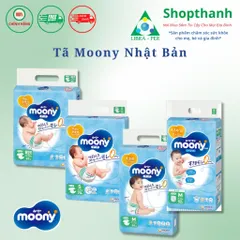 Tã Bỉm Moony Cộng Miếng Nội Địa Nhật - Dán & Quần Các Size NB82, S76, M58, L58 - Siêu Mềm Mại, Thoáng Khí Cho Bé Yêu