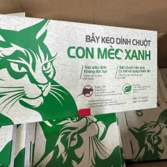 Bẫy Keo Dính Chuột Con Mèo Xanh 26x26,5cm - Hiệu Quả Bắt Chuột Nhỡ, An Toàn, Dùng Nhiều Lần, HDSD Đính Kèm