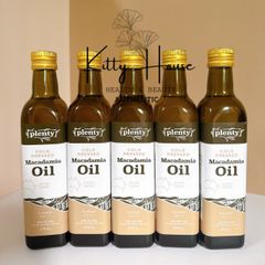 Dầu Hạt Macca Ép Lạnh Plenty Úc 375ml - Dầu Macca Tự Nhiên Lành Mạnh Dùng Cho Nấu Ăn, Trộn Salad, Nướng