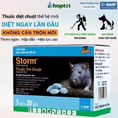 Hộp 5 Gói Viên Nén Diệt Chuột Sinh Học Storm 0.005% - Giải Pháp An Toàn, Hiệu Quả Trong Nhà và Ngoài Trời