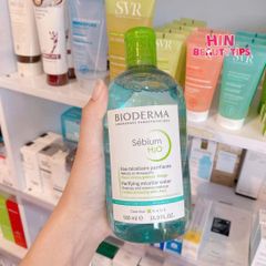 Nước Tẩy Trang Bioderma Sébium H2O 500ml - Cho Da Dầu Mụn, Sạch Sâu, Dịu Nhẹ, Không Cồn, Không Gây Kích Ứng