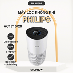 Máy Lọc Không Khí Philips AC1715/20 78m2 - Màng Lọc HEPA 3 Lớp - Công Nghệ Lọc Bụi Mịn và Virus An Toàn Cho Gia Đình