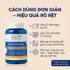 Viên Uống Giảm Rụng Tóc ACM Novophane 180 Viên - Giải Pháp Nuôi Dưỡng Tóc và Móng Khỏe Đẹp, Chứa Biotin và Vitamin C