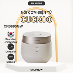 Nồi Cơm Điện Tử CUCKOO CR0685GW 1.08L - Lòng Chống Dính Thông Minh, Dễ Sử Dụng, Nấu Cơm Ngon Cho Gia Đình 2-4 Người