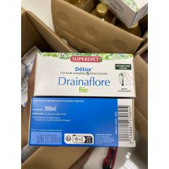 Nước Uống Detox Superdiet Drainaflore Bio Pháp - Thanh Lọc Gan, Thận, Ruột - Hộp 20 Ống Hữu Cơ 15ml