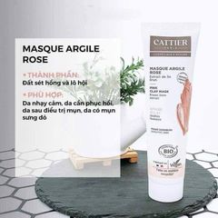 Mặt Nạ Đất Sét Cattier Paris - Masque Argile Đen, Xanh, Hồng, Tím - Chăm Sóc Da Dầu, Nhạy Cảm, Thiếu Sức Sống, Giải Độc Da