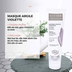 Mặt Nạ Đất Sét Cattier Paris - Masque Argile Đen, Xanh, Hồng, Tím - Chăm Sóc Da Dầu, Nhạy Cảm, Thiếu Sức Sống, Giải Độc Da