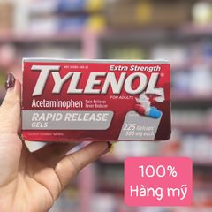 Tylenol Extra Strength Rapid Release Gels 500mg (225 viên) – Giảm đau nhức, hạ nhiệt, dễ uống, hỗ trợ cơ thể nhanh chóng
