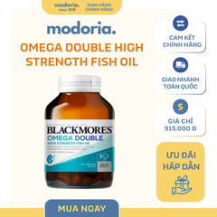 Viên Dầu Cá Blackmores Omega Double High Strength 90 Viên - Hỗ Trợ Tim Mạch, Thị Lực & Làn Da Khỏe Mạnh, Dễ Uống Hàng Ngày