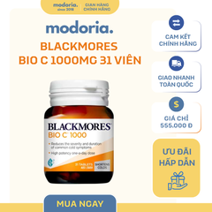 Viên uống bổ sung vitamin C Blackmores Bio C 1000mg - 31 viên tăng cường sức khỏe, hấp thụ hiệu quả từ Úc