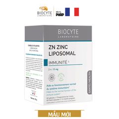 Viên uống bổ sung Zn Zinc Liposomal Biocyte 90 viên - Tăng cường sức đề kháng, hỗ trợ miễn dịch và sức khỏe sinh sản