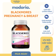 Viên uống bổ sung vitamin Blackmores Pregnancy & Breast Feeding Gold 60 viên - Hỗ trợ sức khoẻ mẹ bầu và cho con bú từ Úc