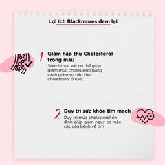 Viên uống Blackmores Cholesterol Health - 60 Viên Hỗ Trợ Kiểm Soát Cholesterol, Sức Khỏe Tim Mạch, Xuất Xứ Úc