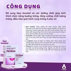 Bổ Trứng PICOSitol - Hỗ Trợ Cải Thiện Chất Lượng Trứng, Khả Năng Thụ Thai, Giảm Rối Loạn Kinh Nguyệt Cho Phụ Nữ PCOS, 30 Gói