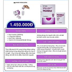 Bổ Trứng PICOSitol - Hỗ Trợ Cải Thiện Chất Lượng Trứng, Khả Năng Thụ Thai, Giảm Rối Loạn Kinh Nguyệt Cho Phụ Nữ PCOS, 30 Gói