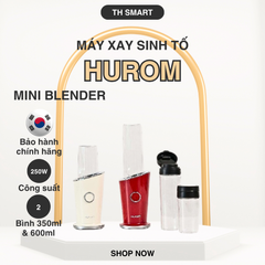 Máy Xay Sinh Tố Mini HUROM 250W - Thiết Kế Nhỏ Gọn, Tiết Kiệm Không Gian và Đáng Tin Cậy - Chất Lượng Hàn Quốc [Bảo Hành 3 Năm]