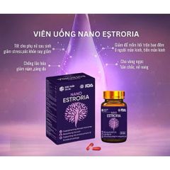 Viên uống Nano Estroria - Cân bằng nội tiết tố nữ, Làm đẹp da, Giảm nám, Sạm da, Chăm sóc sức khỏe sinh lý tự nhiên