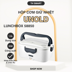 Hộp Cơm Cắm Điện UNOLD Lunchbox 58850 - Hâm Nóng Thức Ăn Nhanh Chóng, Nhập Khẩu Đức, Giữ Ấm, Tiện Dụng Cho Văn Phòng và Học Sinh
