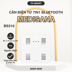 Cân Điện Tử Phân Tích Sức Khỏe 7in1 MEDISANA BS310 Bluetooth - Theo Dõi 7 Chỉ Số Cơ Thể Qua Ứng Dụng VitaDock+
