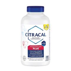 Viên Uống Bổ Sung Canxi Citracal Và Vitamin D3 - Hỗ Trợ Loãng Xương, Còi Xương, 280 Viên - Giúp Xương Khỏe Mạnh, Dễ Hấp Thụ