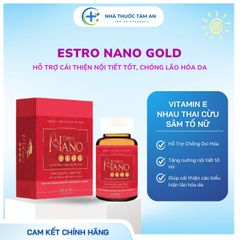 Viên uống Estro Nano Gold H30v - Hỗ Trợ Cân Bằng Nội Tiết Tố Nữ, Cải Thiện Da và Tóc, Giảm Triệu Chứng Tiền Mãn Kinh