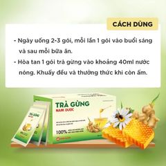 Trà Gừng Nam Dược Hộp 20 Gói x 3g - Hỗ Trợ Làm Ấm Cơ Thể, Giảm Nguy Cơ Cảm Lạnh, Hỗ Trợ Tiêu Hóa, Giảm Nôn
