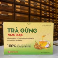 Trà Gừng Nam Dược Hộp 20 Gói x 3g - Hỗ Trợ Làm Ấm Cơ Thể, Giảm Nguy Cơ Cảm Lạnh, Hỗ Trợ Tiêu Hóa, Giảm Nôn