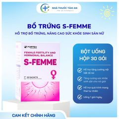 Bổ Trứng S-FEMME - Cân Bằng Nội Tiết Tố Cho Nữ, Hỗ Trợ Sức Khỏe Sinh Sản - Hộp 30 Gói Từ Bulgaria