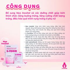 Bổ Trứng S-FEMME - Cân Bằng Nội Tiết Tố Cho Nữ, Hỗ Trợ Sức Khỏe Sinh Sản - Hộp 30 Gói Từ Bulgaria