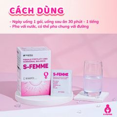 Bổ Trứng S-FEMME - Cân Bằng Nội Tiết Tố Cho Nữ, Hỗ Trợ Sức Khỏe Sinh Sản - Hộp 30 Gói Từ Bulgaria