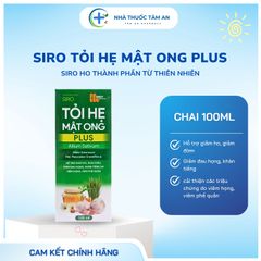 Siro Tỏi Hẹ Mật Ong Plus 100ml - Hỗ Trợ Giảm Ho, Long Đờm, Tăng Đề Kháng, Dành Cho Trẻ Em và Người Lớn