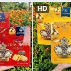 Bánh Quy Antenor Hộp Vuông 400g - Bánh Nhật Cao Cấp Hương Vị Tự Nhiên, Quà Tặng Sang Trọng