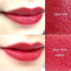 Set Son Dior Rouge Coutre 999 Matte và Satin Mini Chính Hãng - Bộ Đôi Son Lì & Son Bóng Quyến Rũ Cho Phái Đẹp