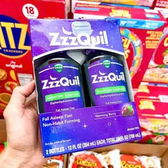 Siro Hỗ Trợ Ngủ Ngon Vicks Nyquil Zzzquil 354ml - Giúp Ngủ Sâu, Thư Giãn Tự Nhiên, Dành Cho Người Lớn & Trẻ Từ 12 Tuổi