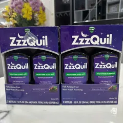 Siro Hỗ Trợ Ngủ Ngon Vicks Nyquil Zzzquil 354ml - Giúp Ngủ Sâu, Thư Giãn Tự Nhiên, Dành Cho Người Lớn & Trẻ Từ 12 Tuổi