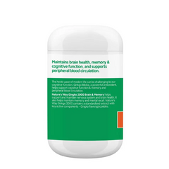 Viên Uống Hỗ Trợ Trí Nhớ Nature's Way Ginkgo 2000 Brain & Memory - 120 Viên - Sản Phẩm Chính Hãng Từ Úc