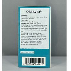Viên uống bổ sung Canxi và Vitamin D OSTAVID 30 viên - Hỗ trợ phát triển chiều cao và ngăn ngừa loãng xương, cho mọi lứa tuổi