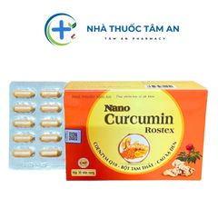 Viên Uống Nghệ Nano Curcumin Rostex - Hỗ Trợ Tiêu Hóa, Giảm Viêm Loét Dạ Dày, Trào Ngược Thực Quản - Hộp 30 Viên