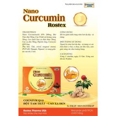 Viên Uống Hỗ Trợ Tiêu Hóa NANO CURCUMIN ROSTEX 30Vi - Giảm Viêm Loét Dạ Dày, Cải Thiện Chức Năng Tiêu Hóa, Bảo Vệ Niêm Mạc Dạ Dày