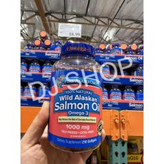 Viên Uống Dầu Cá Hồi Pure Alaska Omega-3 Wild Alaskan Salmon Oil 1000mg - Hỗ Trợ Sức Khỏe Não Bộ & Cải Thiện Da 210 Viên