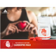 Thực phẩm bảo vệ tim mạch CARDIOPRO MAX - Hỗ trợ hoạt huyết và lưu thông khí huyết, giảm mỡ máu và nguy cơ xơ vữa động mạch